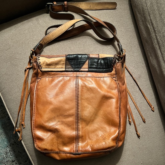 Vintage Patricia Nash Leather Patchwork Armeno Messenger Bag Purse - Picture 8 of 9